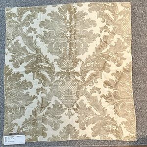 Stroheim Fabric Sample Remnant Ainsworth 9677B Oatmeal Damask Viscose Cotton